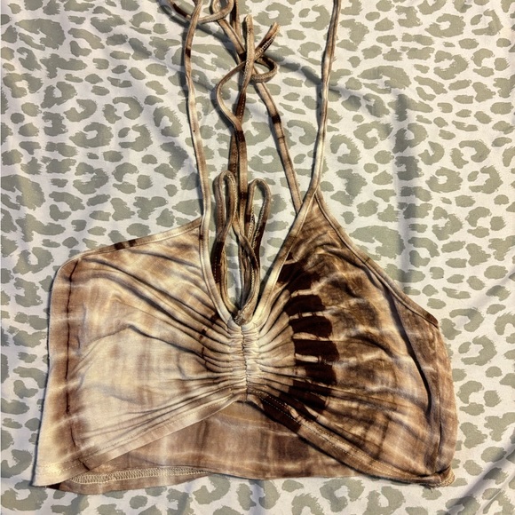 Tie dye drawstring halter & pants set - Picture 4 of 7